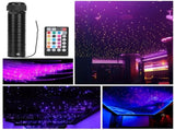 12V Car LED Fiber Optic Lamp Source Device Ceiling Colorful Lighting with Remote Control V1294-YM0718-3119200182211