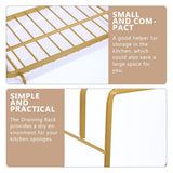 1Set Kitchen Draining Rack Golden Sponge Holder with Open Drain Design V1369-AZ3-W-18123