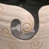 Ceramic Yarn Bowl Knitting Bowl - Holds of Yarn for Free Needlecrafts, 6inch W x 4.5inch H V1369-AZ3-W-11475