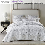 Bianca Leona White 4 Pcs Bedspread Set Super King V442-BCA-BEDSPREAD-LEONA-WHITE-SK