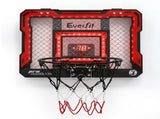 Everfit Mini Basketball Hoop Over Door Indoor LED Scoreboard Kids Set 40x30cm BAS-HOOP-ELEC-4030-RD