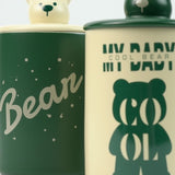 2X High-Fired Ceramic Porcelain Mug Set with Lid 400ml Bear w Tea Spoon GREEN V274-HA-LA-P0024827-BEAR
