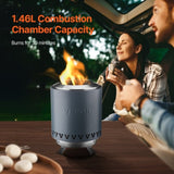 VEVOR Tabletop Fire Pit 6 inch Stainless Steel Fireplace Indoor Outdoor Blue V952-ZMSHKJSLSYZTFSMF3V0
