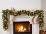 Christabelle 2.74m Sable Fir Christmas Garland Pre Lit Multi Function LED Timer Mantel Staircas 112_SENSF274