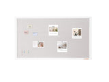 48"x36" White Cork Board with Linen Surface Stylish Wall-Mounted Bulletin Board for Home, School, V952-RMB48X36WBSMBDAIDV0