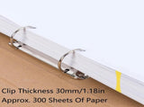5 pieces D-shaped metal clip ring binder mechanism - set of 2 ring binders for papers, textbook, V1189-WXFBOL-142-1