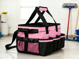 Large Canvas Cleaning Bag Multifunctional Storage Tool Bag with Handle and Crossbody Strap for Home V1192-AZ-W-24576