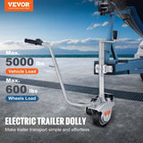 Electric Trailer Dolly, 5000lbs Towing Capacity, 350W 12V Trailer Jockey Wheel with 22 ft/min Moving V952-YXDDQYCYSB500477AV0