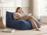 Artiss Bean Bag Chair Cover with Filler Soft Corduroy DIY Stuffed Animal Storage Bean Bag for BD-LOUNGE-S-BL-5FILLER