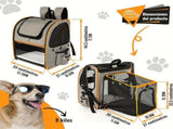 Foldable Expandable Pet Carrier Backpack for Cats and Small Dogs, Breathable Mesh Travel Carrier for V1341-ZY-QP8YH24W