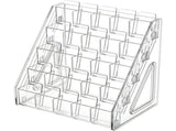 Trading Card Display Stand, 5-Tier Clear Plastic Graded Card Display, Vertical Graded Shelf for V1192-AZ-W-22176