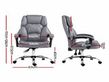 Artiss Executive Office Chair Recliner Grey OCHAIR-G-1051-GY