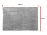 230x200cm Floor Rugs Large Shaggy Rug Area Carpet Bedroom Living Room Mat - Grey V63-832221