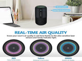Air Purifier with Filter Removes Smoke Dust for Car & Office Use - Black V1263-JX-4789