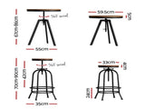 Artiss Bar Table Stools Set Dining Desk Industrial Kitchen Chairs Cafe Pub BA-TAB-CHR-SET-V17