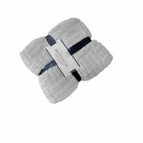 Troy Pattern Coral Fleece Extra Large Throw / Single Sized Blanket 150 x 200 cm Silver V442-YTL-THROW-3176TROY-SILVER-RE
