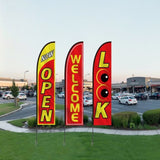 Open Flags for Business Advertising Feather Flag Kit Open Look Welcome V952-QGYMQGQWAOPP37QX0V0