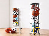Everfit Vertical Ball Storage Rack with Wheels Sports Equipment Organiser BSR-A-MOUNT-CIR