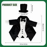 Porch Goose Outfits Outdoor Statue Wedding Set Bride & Groom Outfits for 23" Lawn Goose, Porch V1369-AZ3-W-15291