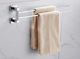 2 Tier Swivel Towel Rail, Stainless Steel Wall Mounted Rotating Bar Holder for Bathroom, Chrome V1188-MS-721-308
