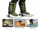 Waterproof Hiking Gaiters Green - 3 Layer Nylon Leg and Boot Covers with Adjustable Buckles for V888-ELOSUNG57061-1
