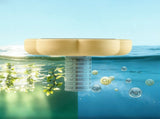 Solar Pool Ionizer, Petal Copper Pool Ionizer Up to 170343 L, Floating Automatic Water Cleaner and V952-TYNYCLZFSQDHQ59ZZ001V0