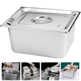 Multi Functional Stainless Steel Buffet Dish Container with Lid for Home and Commercial Use V1366-AZ2-W-17204
