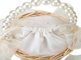 Wedding Ceremony Ring Pillow Flower Basket Portable Burlap Bowknot Vintage Wedding Basket V1294-YM0523-220331XY01-1