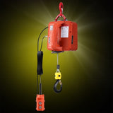 Giantz Electric Hoist Winch 500KG Wired/Wireless Remote Control EH-8M-500KG