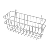White Pegboard Storage Basket for Kitchen Wall Mounted Wire Organizer, Metal Wire Basket for Home V1366-AZ2-W-19194