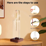 2 Pack Incense Holder for Sticks, Insence-Stick Holder Ash Catcher with Removable Glass Anti-Ash V1192-AZ-W-2494