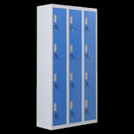 12-Door Locker for Office Gym Shed School Home Storage - Standard Lock with Keys V63-838971