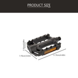 SWETRACE 2Pcs Flat Bike Pedals Carbon Steel Replacement for Road and Mountain Bikes Black V1189-LWWAL-20260327-03710