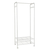 2Tier Rolling Free-Standing Clothing Garment Rack Closet Organizer Open Wardrobe V767-JJ-ZY188