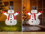 Jingle Jollys Christmas Lights 200 LED 175cm Fairy Light Snowman Decorations XMAS-MOT-C-SNOW-WH