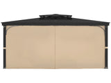 Gazebo Curtains Outdoor, 12' x 10' x 7.3' Gazebos, 4-Panel Sidewall Gazebo Privacy Curtains with V952-SMLTCL12FT10QF3IIV0