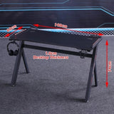 140cm RGB Gaming Desk Desktop PC Computer Desks Desktop Racing Table Office Laptop Home AU V255-D2108-140