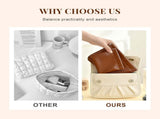 4 Pcs Leather Pouch for Purse, Snap Closure Self-Sealing Cosmetic Bag, Mini Waterproof Organizer for V1258-DP02-F-851