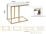 Heavy-Duty C-Shaped End Table with Storage V767-JJ-XZ197