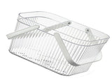 Bath Organizer Basket Stylish Clear Stripe Large Capacity Shower Storage Organizer with Handle for V1294-YM0703-3117230123811