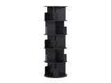 Artiss 5 Tiers Bookshelf Swivel Bookcase Display Shelves Stand Round Black FUR-S-DS-5TR-BK