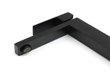 Matt Black Stainless Steel Square Tall Basin Mixer Sink Tap High Vanity Spout V1233-KSQ104B
