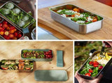 Monbento Mb Sense Original The Two-Tier Metal Food Container Sense Original - Black Oynx V398-MO-70460002