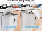 Hanging Kitchen Compost Bin with Lid for Cabinet Door or Wall, No-Drill Adhesive Mount, Odor-Proof & V1107-CS-GBSLJTB