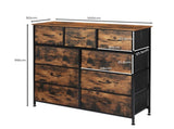 Levede Storage Cabinet Tower Chest Brown Fold CH1098-9-BR_NZ