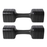 Centra Dumbbell Set Adjustable Dumbbells With TPU Grip For Home Gym Black 2pc SP1112-BK-AU