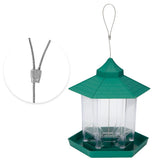 Waterproof Hanging Plastic Transparent Bird Feeder Feeding Tools for Outdoor Garden Yard V1294-YM0901-3111200173511