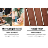 Gardeon Adirondack Outdoor Chairs Wooden Beach Chair Patio Furniture Garden Brown FF-BEACH-UF-CH-BR