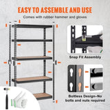 VEVOR Storage Shelving Unit, 5-Tier Adjustable, 907 kg Capacity, Heavy Duty Garage Shelves Metal V952-SXHJC12DX30WXTUZMV0