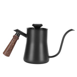 650ml Hanging Ear Hand Coffee Pot Stainless Steel Drip Type Coffeeware Tool with ThermometerBlack V1294-YM0901-3118210062311
